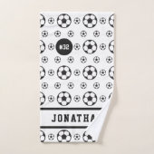 Cool balle de football Motif Nom et numéro Équipe  (Serviette à main)