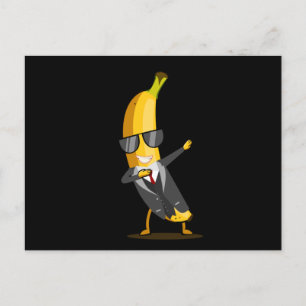 Cool Banana with Suit - Dab Funny Dansling Fruit Briefkaart