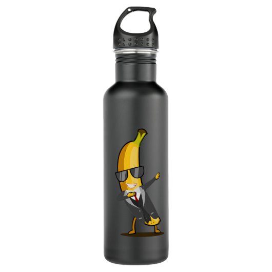 Cool Banana with Suit - Dab Funny Dansling Fruit Waterfles (Voorkant)