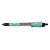 Cool Bananas Pattern Personalized Zwarte Inkt Pen (Bodem)