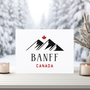 Cool Banff Canada Mountains esdoornblad licht-kleu Briefkaart