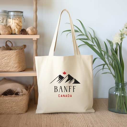 Cool Banff Canada Mountains esdoornblad licht-kleu Tote Bag