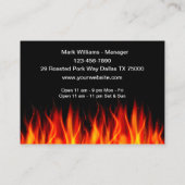 Cool Barbeque Restaurant Et Grill Carte de visite (Dos)