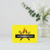 Cool Barbeque Restaurant Et Grill Carte de visite (Debout devant)