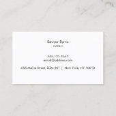 Cool  Barber Monogram Scissors Logo Hout Visitekaartje (Achterkant)