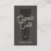 Cool Barber Shop QR Code Visitekaartje (Voorkant)