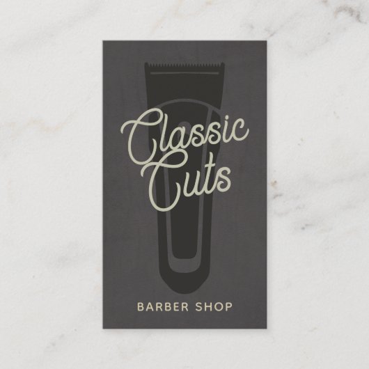 Cool  Barber Shop QR Code Visitekaartje (Voorkant)