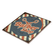 Cool Barber shop retro Tegeltje (Zijkant)