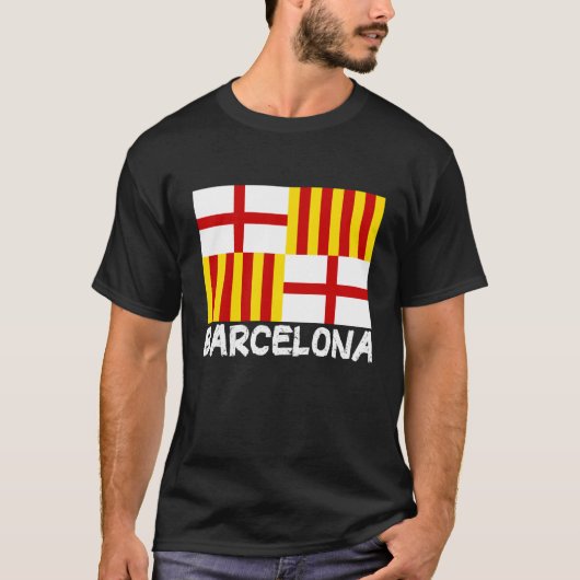 Cool Barcelona Flag T-shirt (Voorkant)