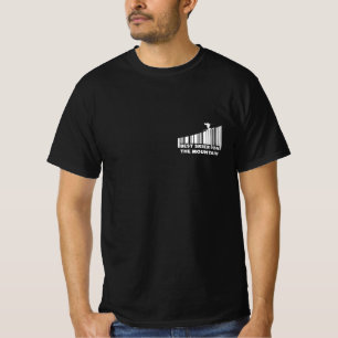 Cool Barcode Design Best Skier On The Mountain  T-shirt