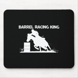 Cool Barrel Racing Art voor mannen Paardenrugrenne Muismat