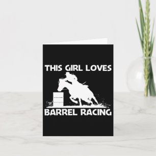 Cool Barrel Racing Art voor meisjes Mam Horseback Kaart