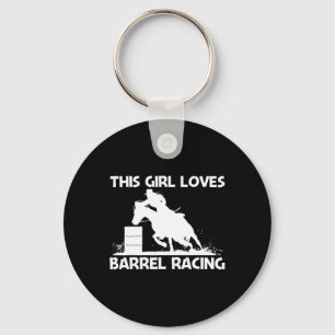 Cool Barrel Racing Art voor meisjes Mam Horseback Sleutelhanger