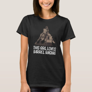 Cool Barrel Racing Voor Meisjes Kids Racer Cowgirl T-shirt