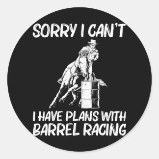Cool Barrel Racing Voor Vrouwen Mannen Rodeo Horse Ronde Sticker