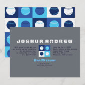 COOL BASEBALL Bar Bat mitzvah Invitation (Devant / Derrière)