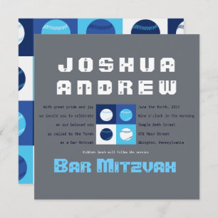 COOL BASEBALL Bar Bat Mitzvah Uitnodiging