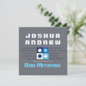 COOL BASEBALL Bar Bat Mitzvah Uitnodiging (Staand voorkant)