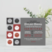 COOL BASEBALL Bar Mitzvah Invitation (Debout devant)