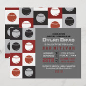 COOL BASEBALL Bar Mitzvah Invitation (Devant / Derrière)