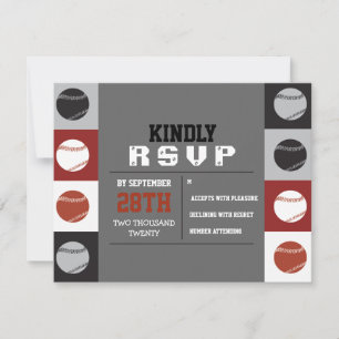 COOL BASEBALL Bar Mitzvah Reply RSVP Card Kaartje