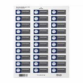 COOL BASEBALL Bar Mitzvah return address label (Full Sheet)