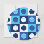COOL BASEBALL Bar Mitzvah ROUND Invitation (Dos)