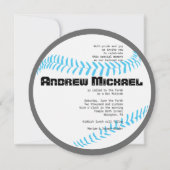 COOL BASEBALL Bar Mitzvah ROUND Invitation Kaart (Voorkant)