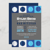 COOL BASEBALL Bar Mitzvah Uitnodiging (Voorkant / Achterkant)
