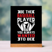 Cool Baseball inspiratie word art Acryl Bord (Neutraal)