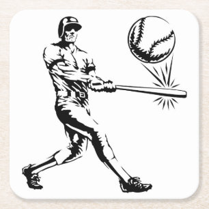 Cool Baseball Player Onderzetter Set
