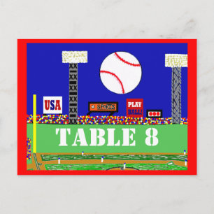 Cool Baseball Sport Bar Mitzvah Numéro de table Ca