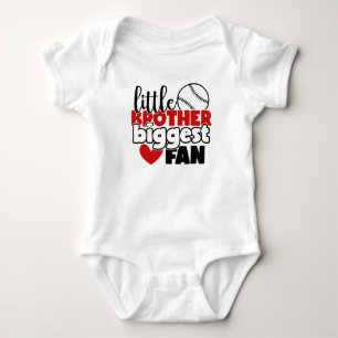 Cool Baseball sport kleine broer grootste fan Romper