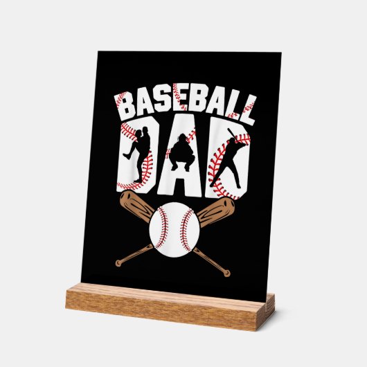 Cool Baseball Sports Papa mot art (Angle)