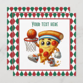 Cool Basketbal pizza party Kaart (Voorkant / Achterkant)
