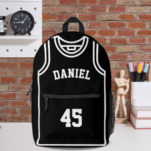 Cool Basketbal Speler Naam en Nummer Gepersonalise Bedrukte Rugzak