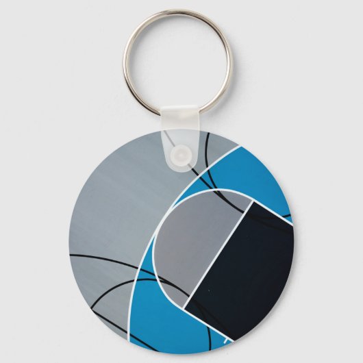 Cool Basketball Artwork Sleutelhanger (Voorkant)