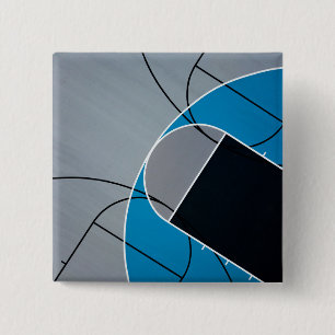 Cool Basketball Artwork Vierkante Button 5,1 Cm