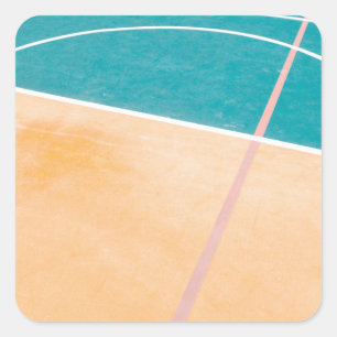 Cool Basketball Artwork Vierkante Sticker