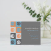 COOL BASKETBALL Bar Bat Mitzvah Reply Card RSVP Kaartje (Staand voorkant)