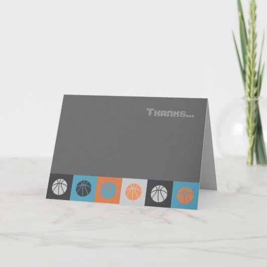 COOL BASKETBALL Bar Carte de remerciements Bat mit (Devant)