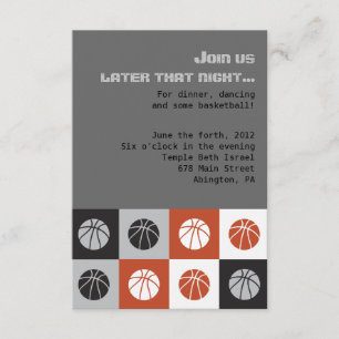 COOL BASKETBALL Bar Mitzvah Invitation