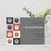 COOL BASKETBALL Bar Mitzvah Invitation (Debout devant)