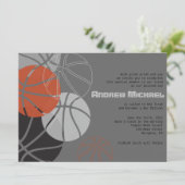 COOL BASKETBALL Bar Mitzvah Invitation (Debout devant)