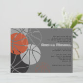 COOL BASKETBALL Bar Mitzvah Invitation (Debout devant)