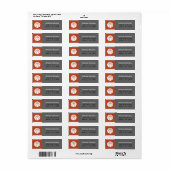 COOL BASKETBALL Bar Mitzvah retouradres label (Full Sheet)