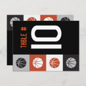 COOL BASKETBALL Bar Mitzvah Table Carte de siège (Devant / Derrière)