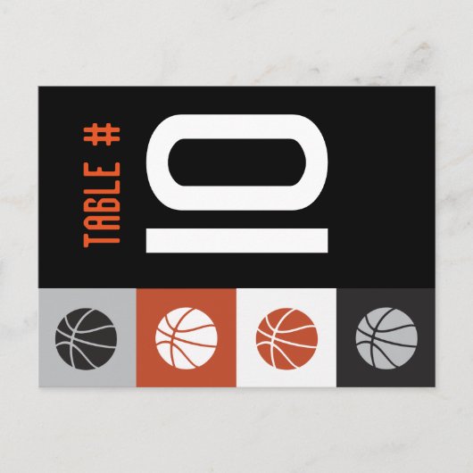COOL BASKETBALL Bar Mitzvah Table Carte de siège (Devant)