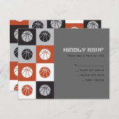 COOL BASKETBALL Bar Mitzvah Uitnodiging (Voorkant / Achterkant)