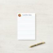 Cool Basketball Coach Lined Custom Post-it® Notes (Op bureau)